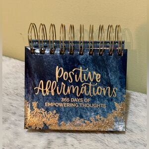 Blue and Gold Positive Affirmations Book